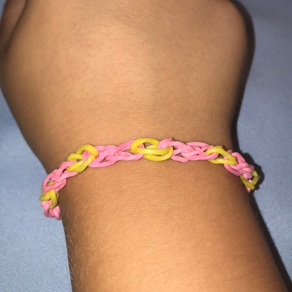 Accessories - Pink and yellow charm bracelet